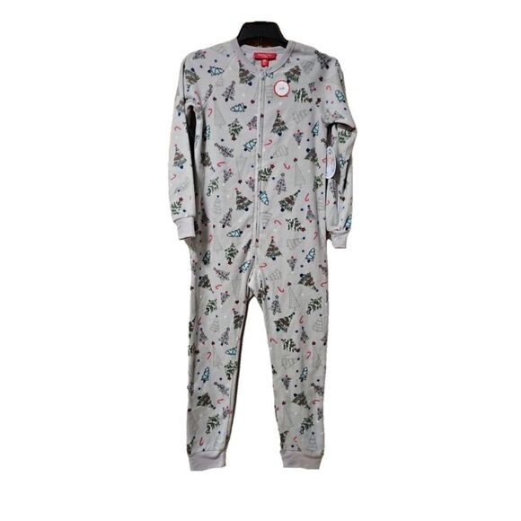 Macy’s Family Pajamas Sleepsuit Festive Trees 4-5 & 8 kids - Picture 1 of 5